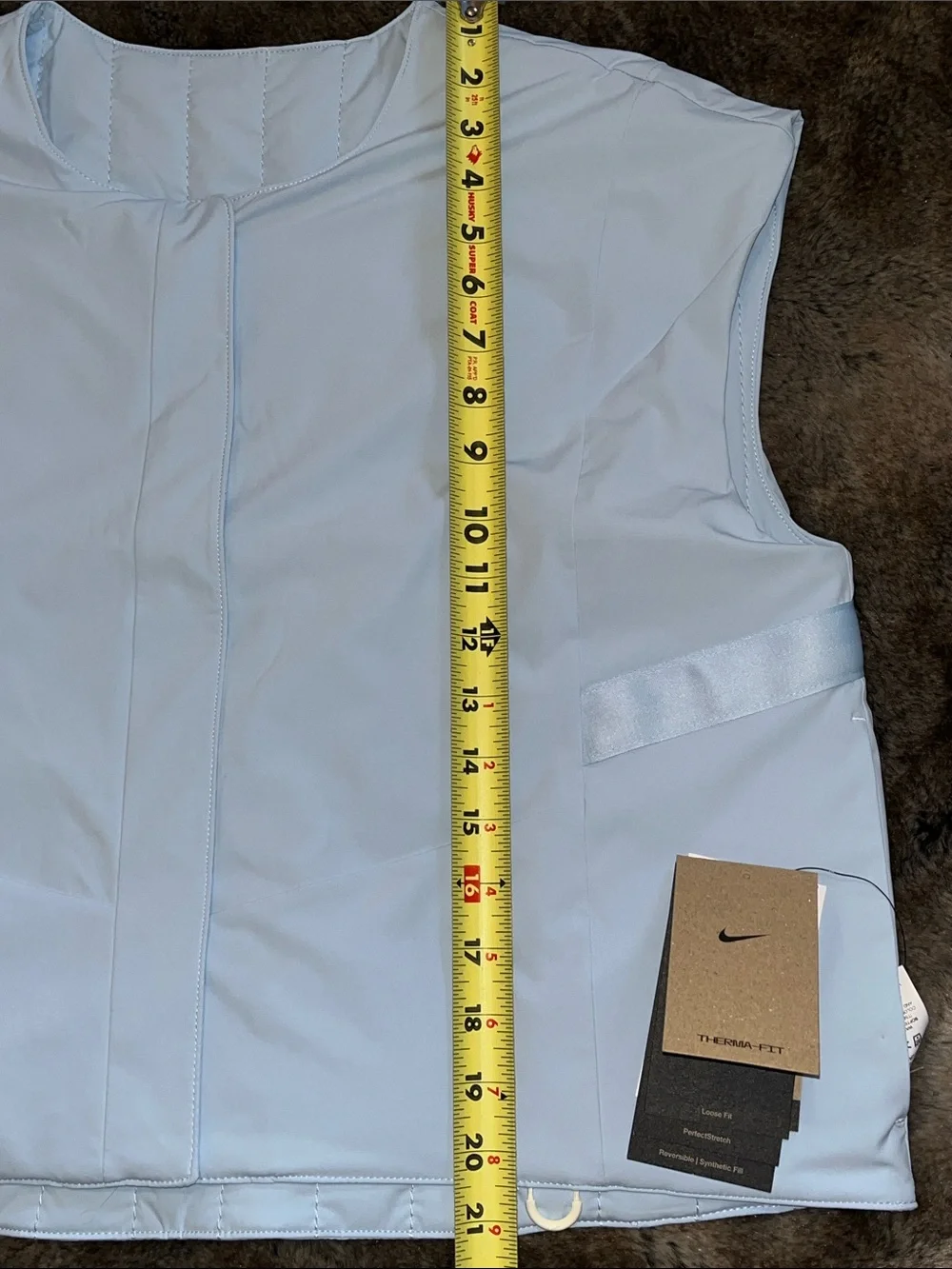 Nike Vest Womens M Perfect Stretch 24.7 Therma-FIT  Blue shirt  Reversible $150